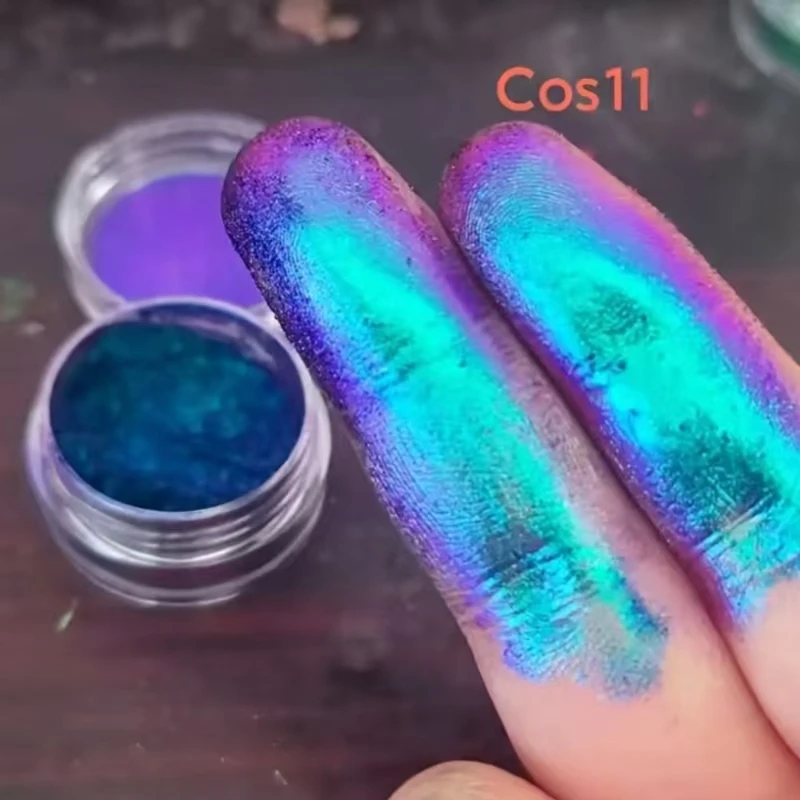 تفتيح تسليط الضوء على منتجات تزيين الجسم مسحوق ظلال العيون الزرقاء اللامعة #4