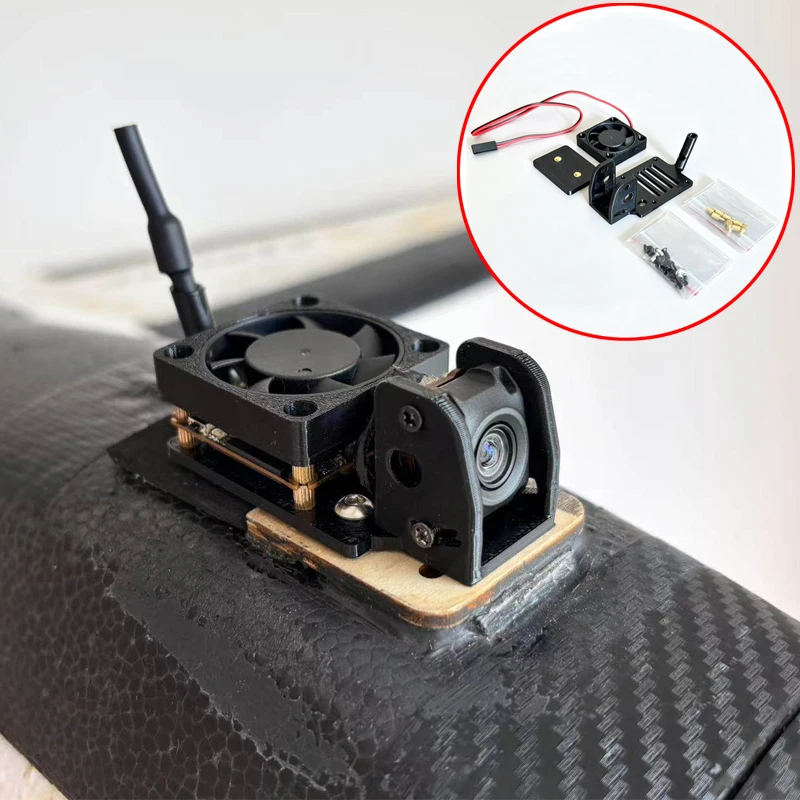 1Set For DJI O4 Lite Air Unit Quick-Release Cooling Mount Lightweight Fixing Bracket Compatible with RC Drones/Aircraft/Vehicle