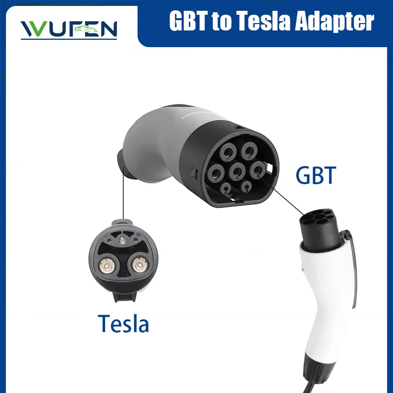 WUFEN GBT To Tesla TPC NACS Adapter 2023 Model y x s Accessories For Electric Vehicle Connector For Car 32A 250V Adapter 7KW