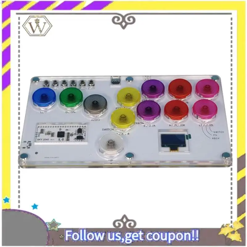 AU33-12Pcs Arcade Replacement Hitbox Button Caps For Mini Hitbox Controller Mechanical Button For Cherry Kailh Switches Cap