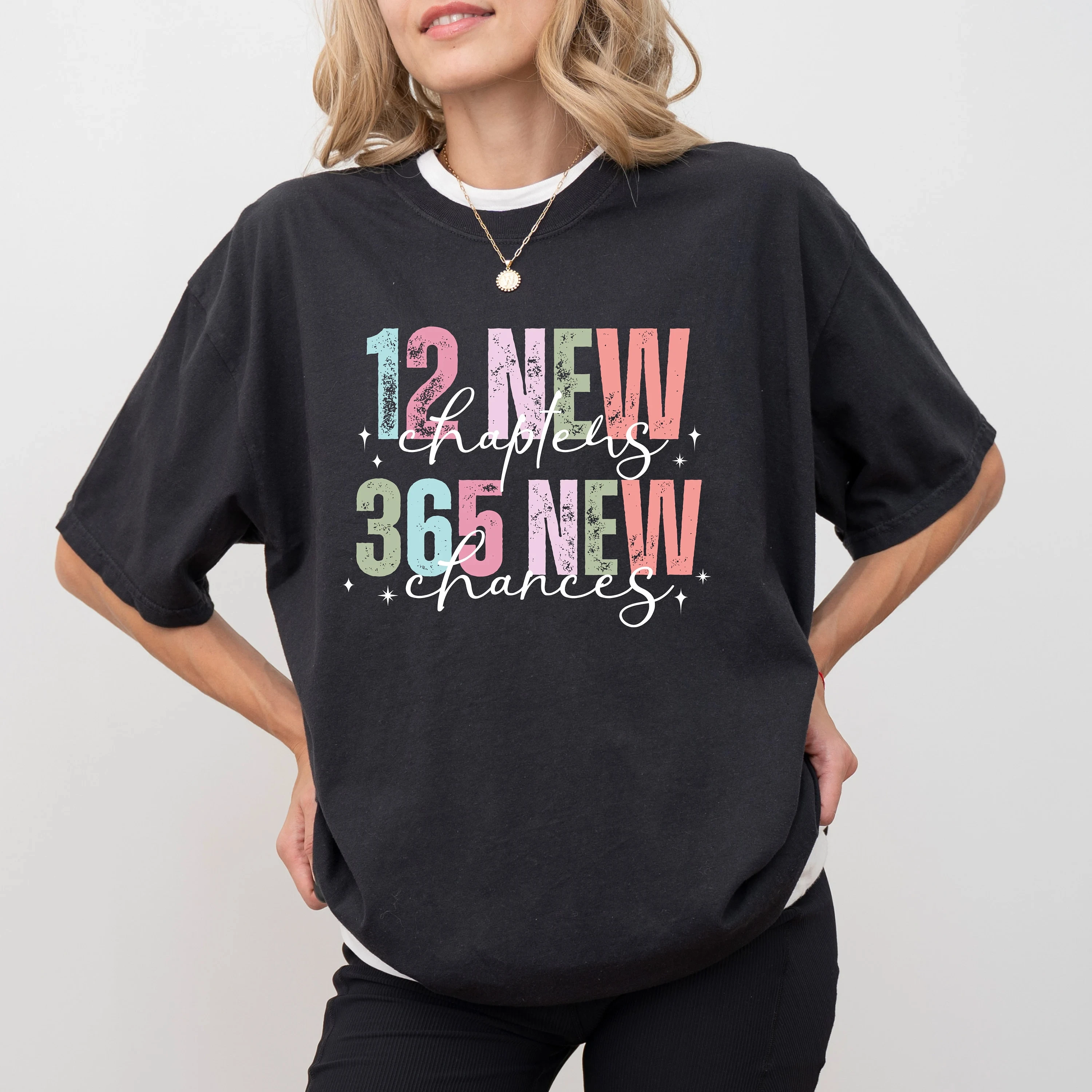 

Женская новогодняя мотивационная футболка больших размеров из чистого хлопка, дышащая, модная и универсальная, уличная одежда унисекс, большие размеры