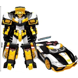 Metal Cardbot Gold LIL TIMA TE BLLIE COP Truck Transforming Robot Car Card Toy Action Figure ABS Transformation Model Gift