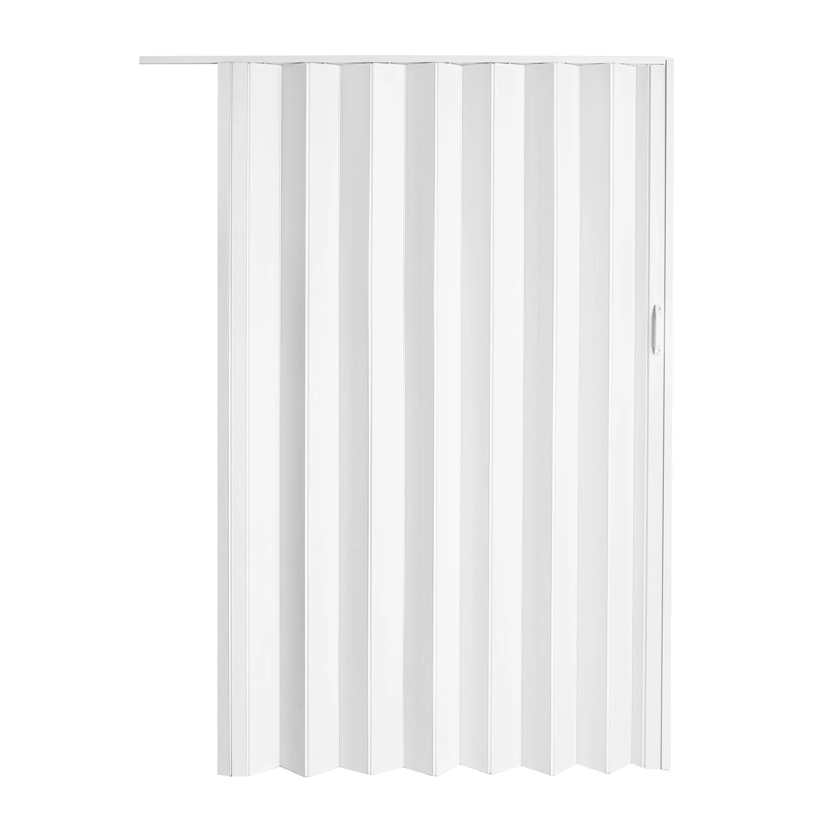 باب أكورديون PVC باب أكورديون منزلق 60 × 80 بوصة، مع أجهزة تركيب، مقبض، قفل لغرفة النوم والمعيشة