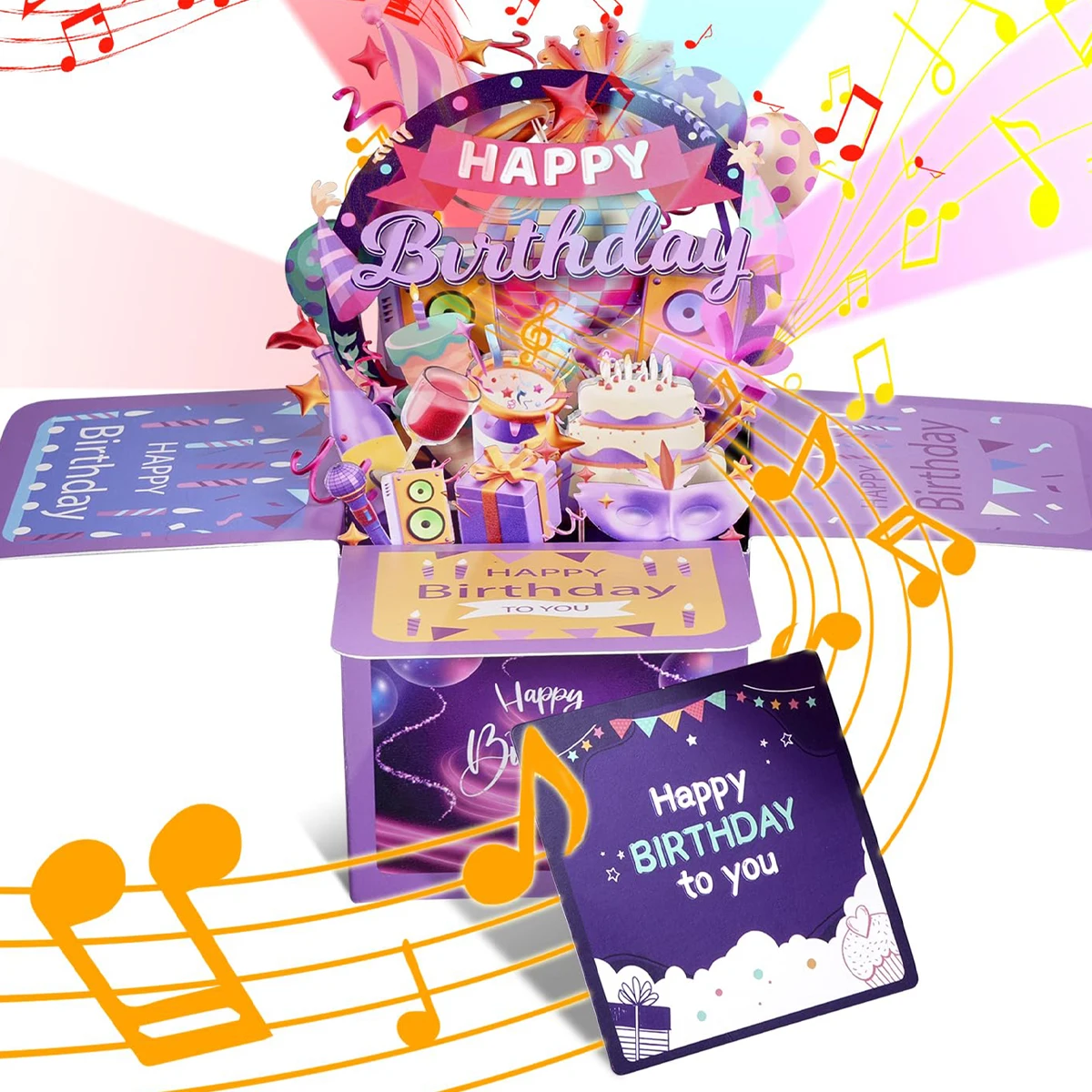 Pop-Up Birthday Greeting Card Happy Birthday Party Decorations for Home Greeting Card Gender Reveal Baby Shower Party Supplies