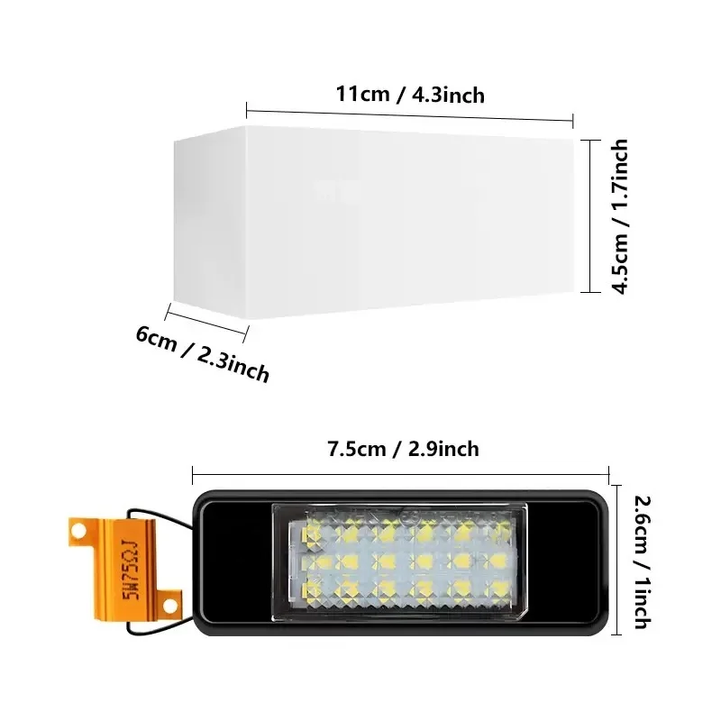Led السيارات 2 قطعة LED رقم لوحة ترخيص ضوء سيارة لمرسيدس بنز فيتو W639 فيانو W906 VW Crafter 06-16 فيات سكودو 07 +