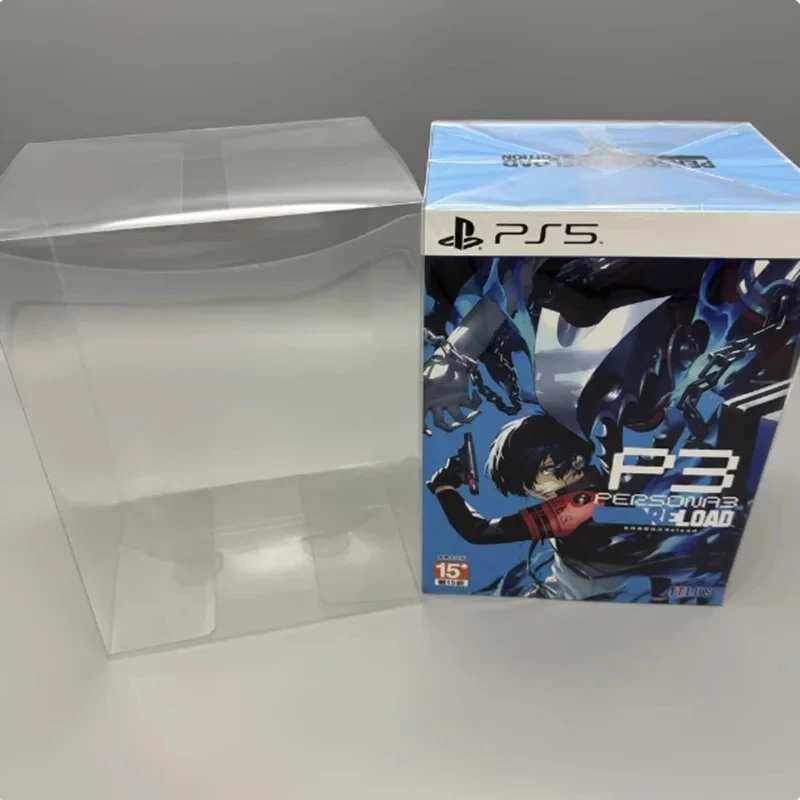 50 قطعة حامي صندوق شفاف لـ Persona 3 إعادة تحميل/P3R/PS4/PS5 جمع صناديق TEP تخزين لعبة قذيفة عرض واضح