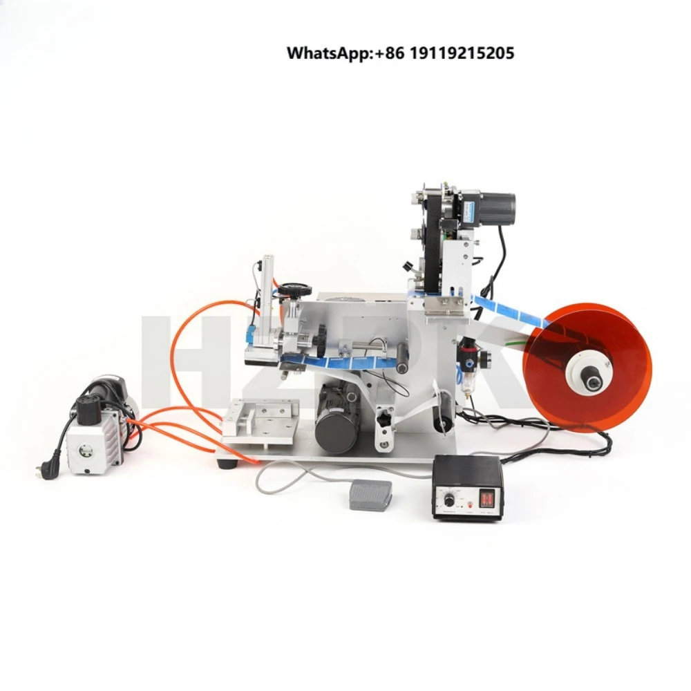 MT-60 Semi-automatic Flat Bottle Box Sticker Labeling Machine with Date Coder Printer