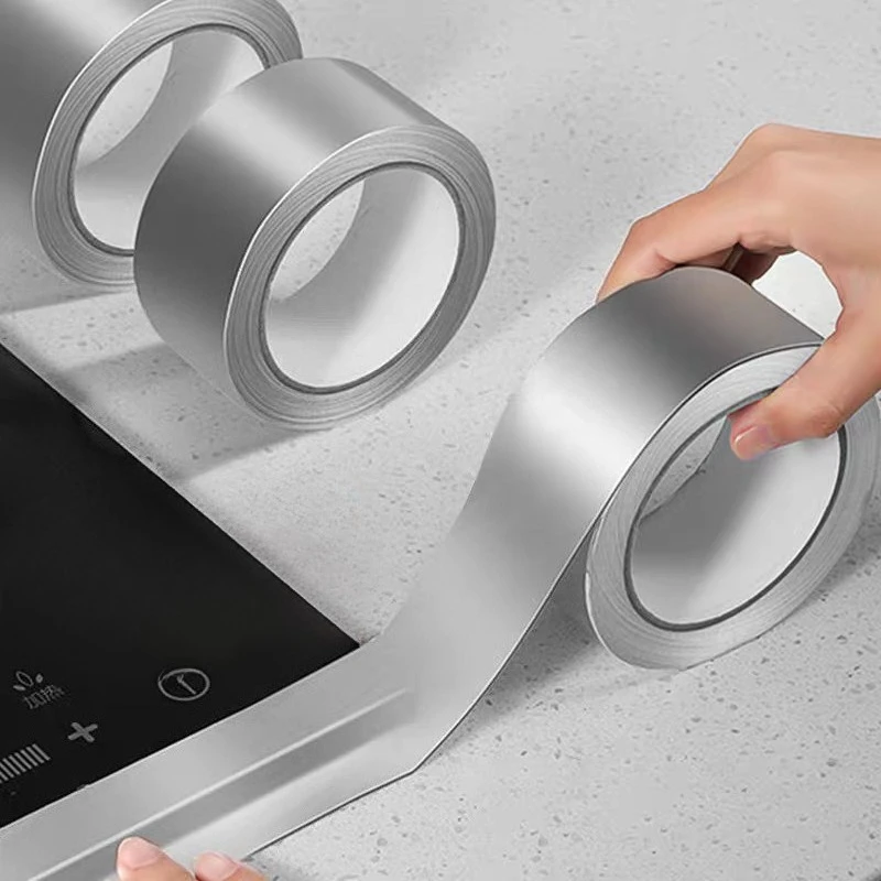 Alum Foil Stickers Kitchen Oil-proof Caulk Strip Sink Waterproof Stove Top Kitchen High-temperature Resistant Self-adhesive Tape