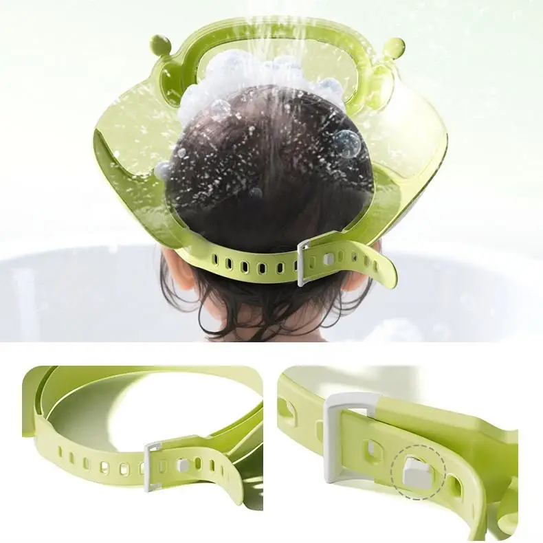 Baby Shower Soft Cap Adjustable Hair Wash Hat for Kids Ear Protection Safe Children Shampoo Bathing Shower Protect Head Cover - view 5