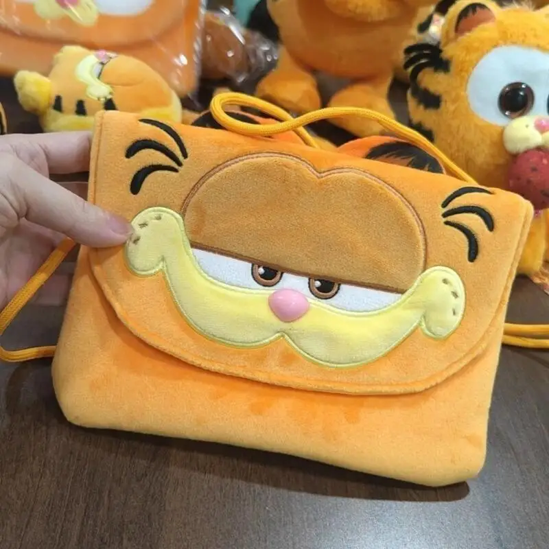 

Garfield Plush Crossbody Bag Odie Cute Large Capacity Doll Handbag Girl Fashion Zipper Envelope Bag Cartoon Anime Storage Bags