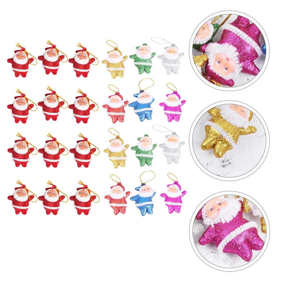 

24 Pcs Halloween Window Decorations Santa Pendant Hanging Ornaments Decorate Christmas Baby