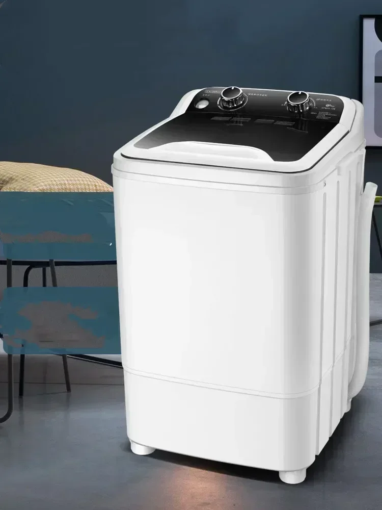 Petit lave-linge semi-automatique, cuve unique, lumière bleue UV