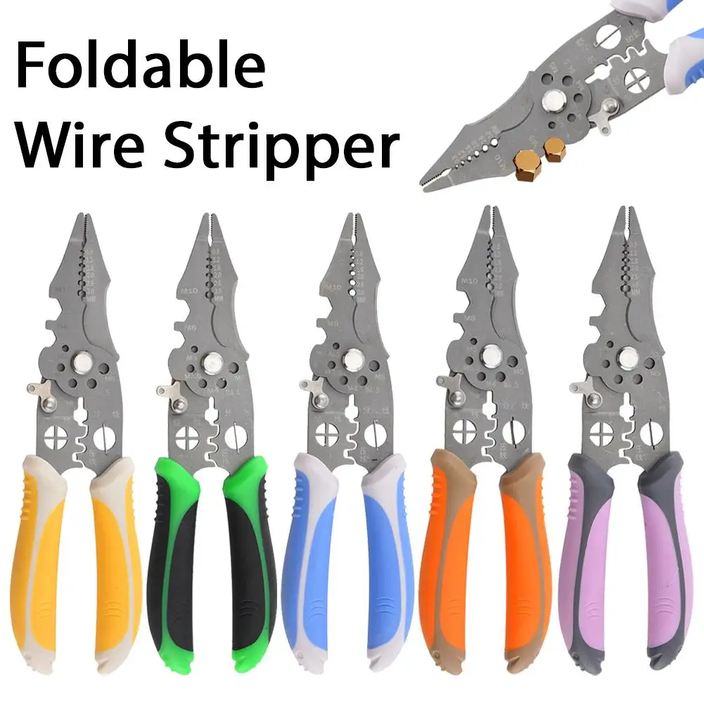 Multi-function Wire Stripper Adjustable Automatic For Cable Cutter Stripping Crimping Terminal Handling Hand Tool
