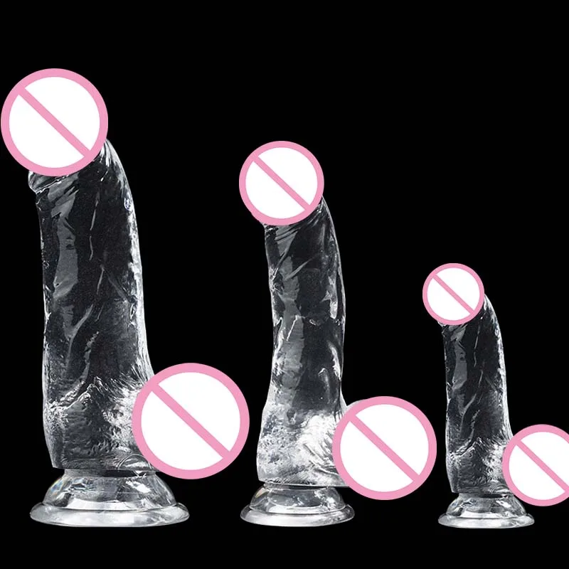 Soft Jelly Dildo Suction Cup Dildo Realistic Penis Female Masturbator Clitoral Stimulator Big Dick Lesbian Sex Toys For Women