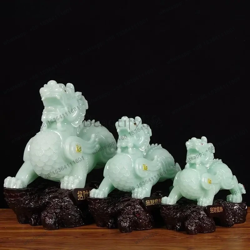 Pixiu Jade Wealth-Attracting Home Decoration High-End Living Room Household Shop Cash Register Opening Gift