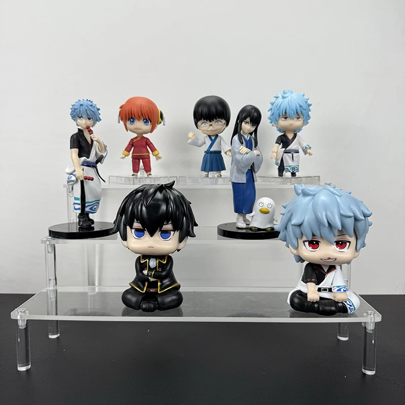 

Anime Gintama GSC Kagura Figurine Hijikata Toshiro Figure Cute Shimura Shinpachi Figure Sakata Q-version PVC Collection Toy Gift