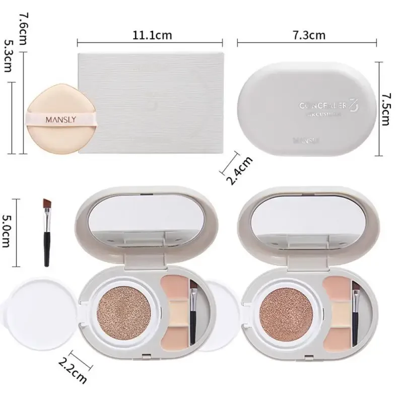 Whitening Air Cushion CC Cream With Concealer Palette Cushion Compact CC Foundation Cream For Face Korean Oil Control Cosmetics