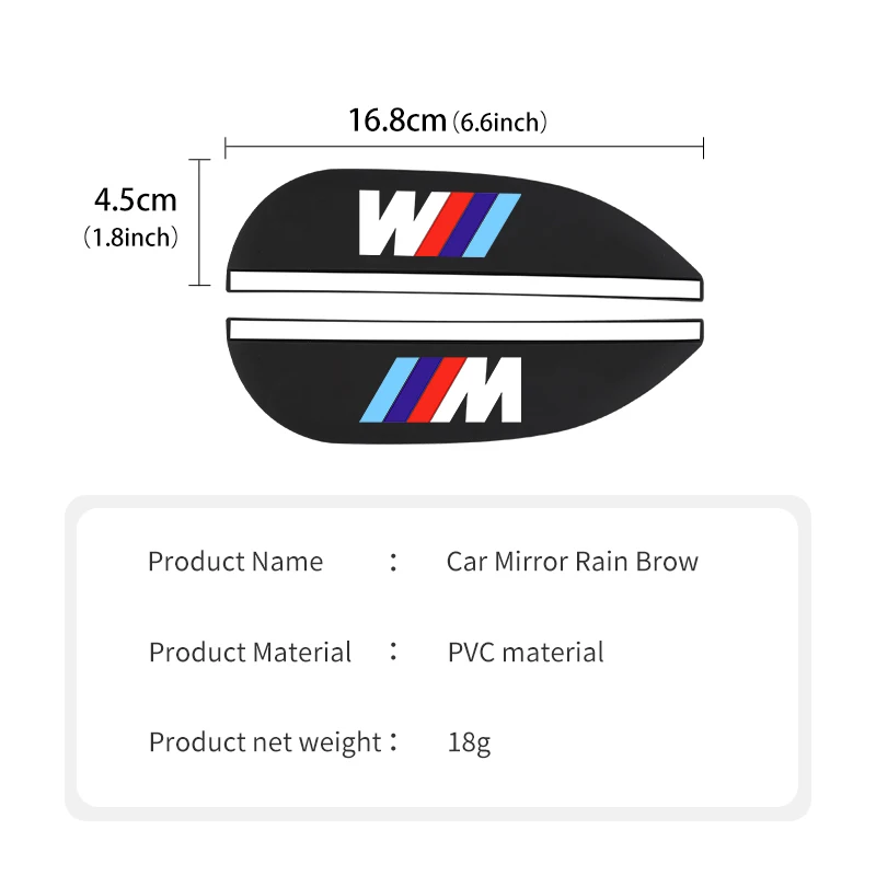 Samochodowe lusterko wsteczne przeciwdeszczowe Osłona boczna do BMW Performance X1 X3 X5 E39 E46 E90 F20 E60 F30 M3 M5