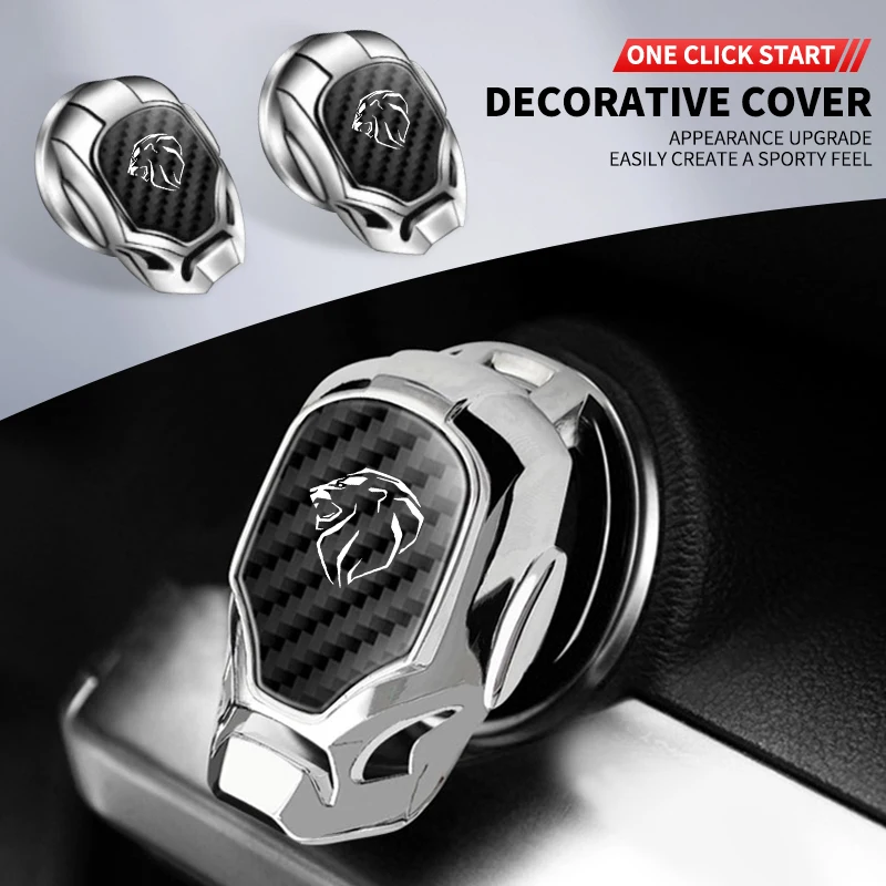 1pcs Car One-Click Start Buttons Protective Cover Decoration for Peugeot 106 207 208 301 307 308 407 408 508 2008 3008 4008 5008