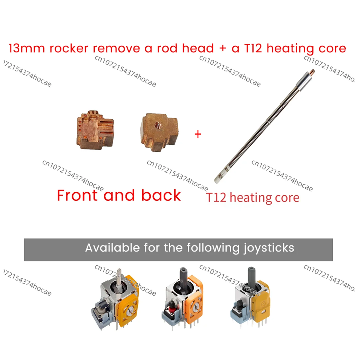13mm Special Removable Joystick Soldering Iron Tip T12 Heating Core for PS5 PS4  Pro Controller Joystick