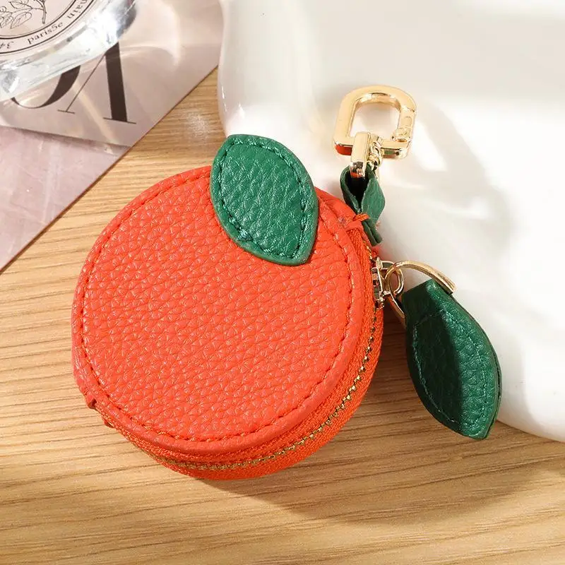 1 Stück Blaubeer-Design Frucht-Charm Münzbörse Niedlicher PU-Leder Anhänger Schlüsselanhänger Kopfhörer-Tasche Mini-Aufbewahrungstasche – Detail 2