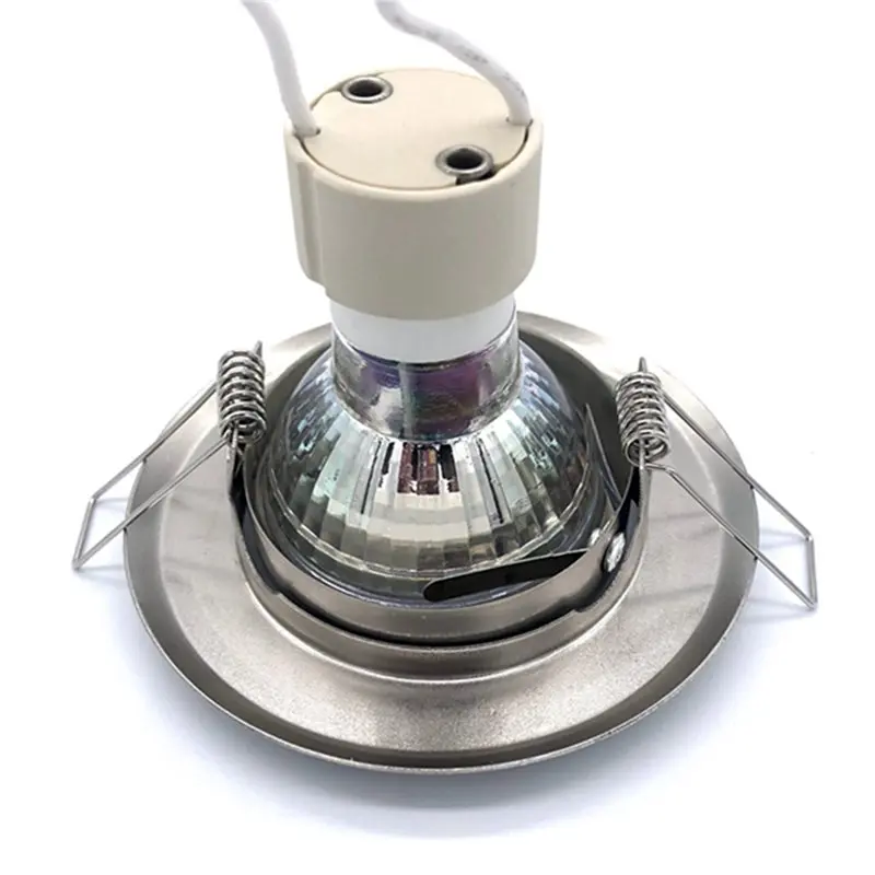 15X High Quality MR11 Bulb Holder Recessed LED Spotlights Frame Adjustable Ceiling Light Led Holders Cutout 45Mm
