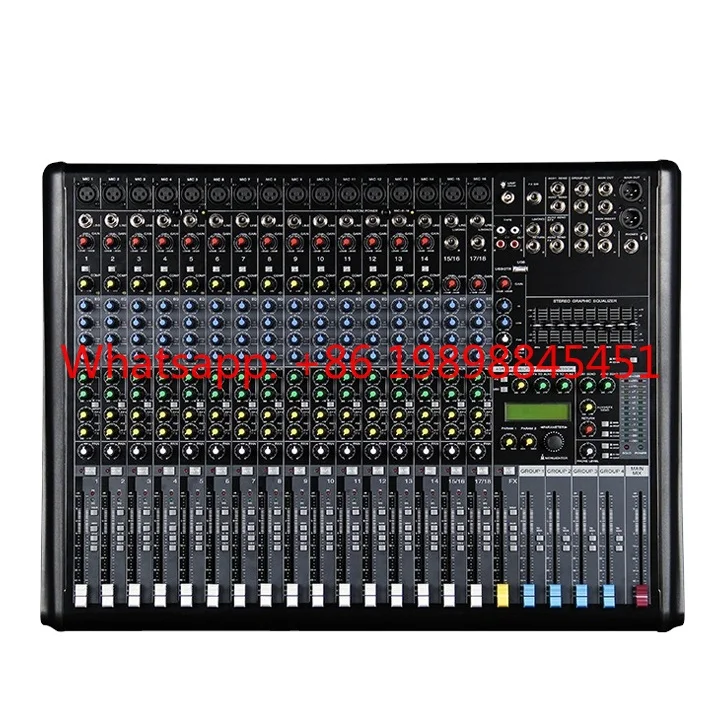 16 Channel Metal Professional Audio Mixer Console Built-in 99 DSP Effects USB 3-Band EQ Loop Function Stage Mixer