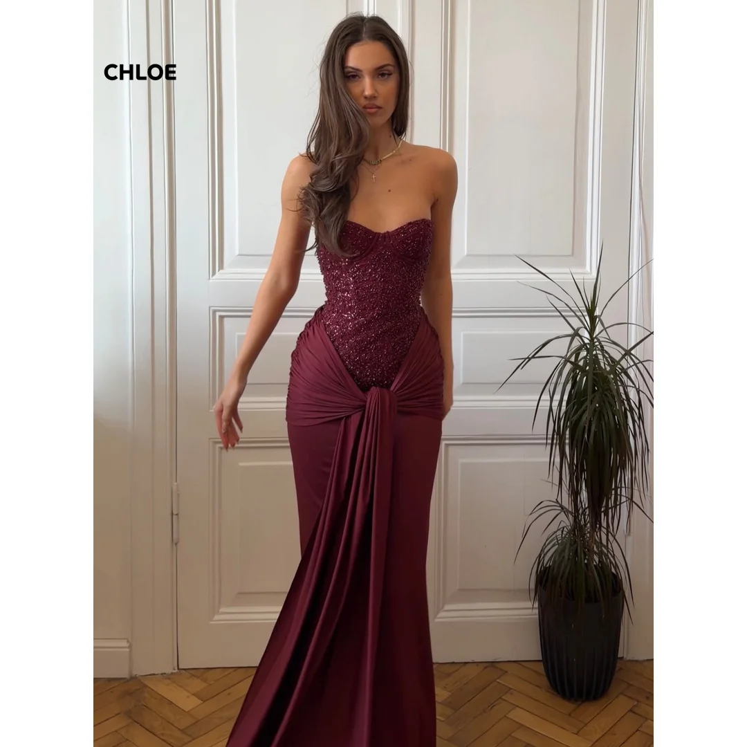 

Sleeveless Elegant Evening Party Dresses for Special Occasions Customized Mermaid Purple Satin Formal Occasion Dresses Dress