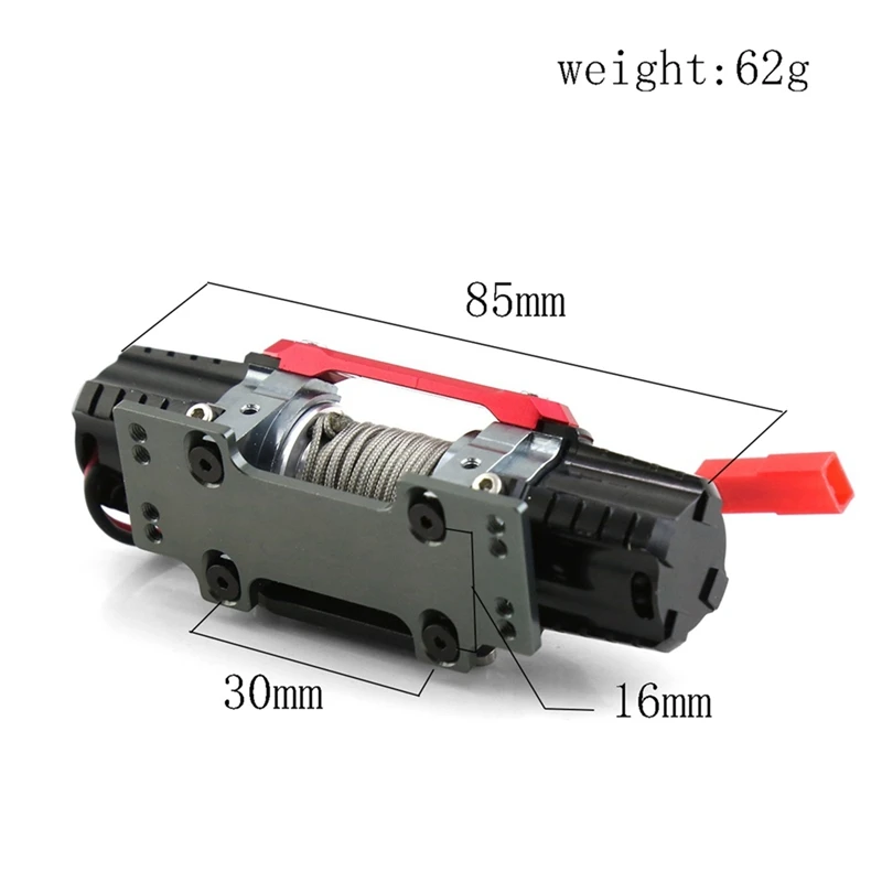 Dual Motor Metal Simulated Winch For 1/8 1/10 RC Crawler Car Axial SCX10 TRAXXAS TRX4 RC4WD D90 KM2 Upgrade Parts