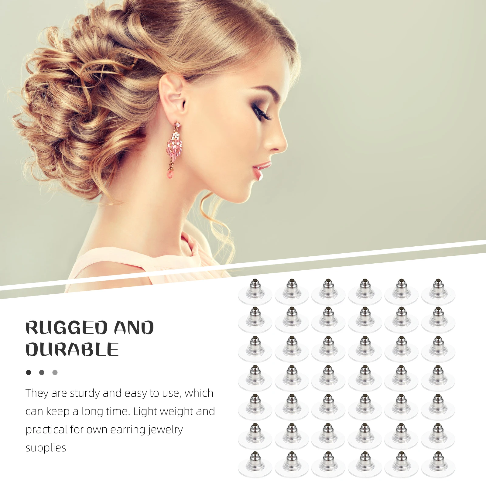 100 قطعة ظهور القرط للأزرار قسط دائم آمنة الأذن اكسسوارات لوازم المجوهرات بسيطة سبيكة الأذن سدادة النتائج