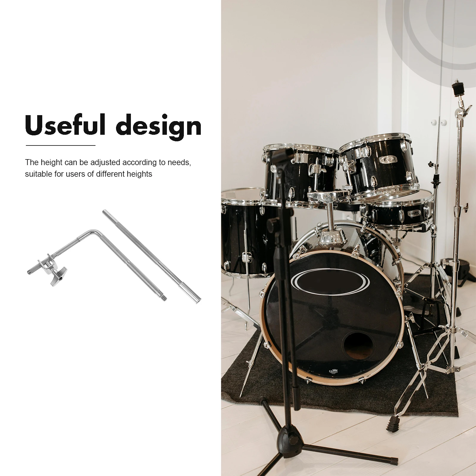 

Mounting Set Cowbell Holder For Drum Metal Fixed Clip Snare Drum Cowbell Holder Percussion Instrument Accessory