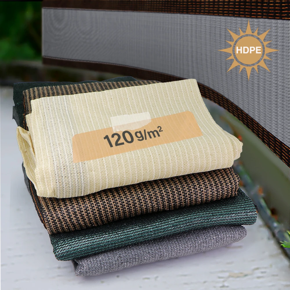 1/1.5m Width 4 Colors Privacy Shade Cloth HDPE Mesh with Grommets 95% Blackout Net for Outdoor Balcony Fence Garden Patio Screen