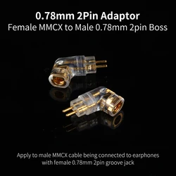 mmcx adapter mmcx converter 0.78mm mmcx to 0 78mm 2pin mmcx to 2 pin 0.78mm mmcx to 2 pin adapter mmcx to 2 pin female connector