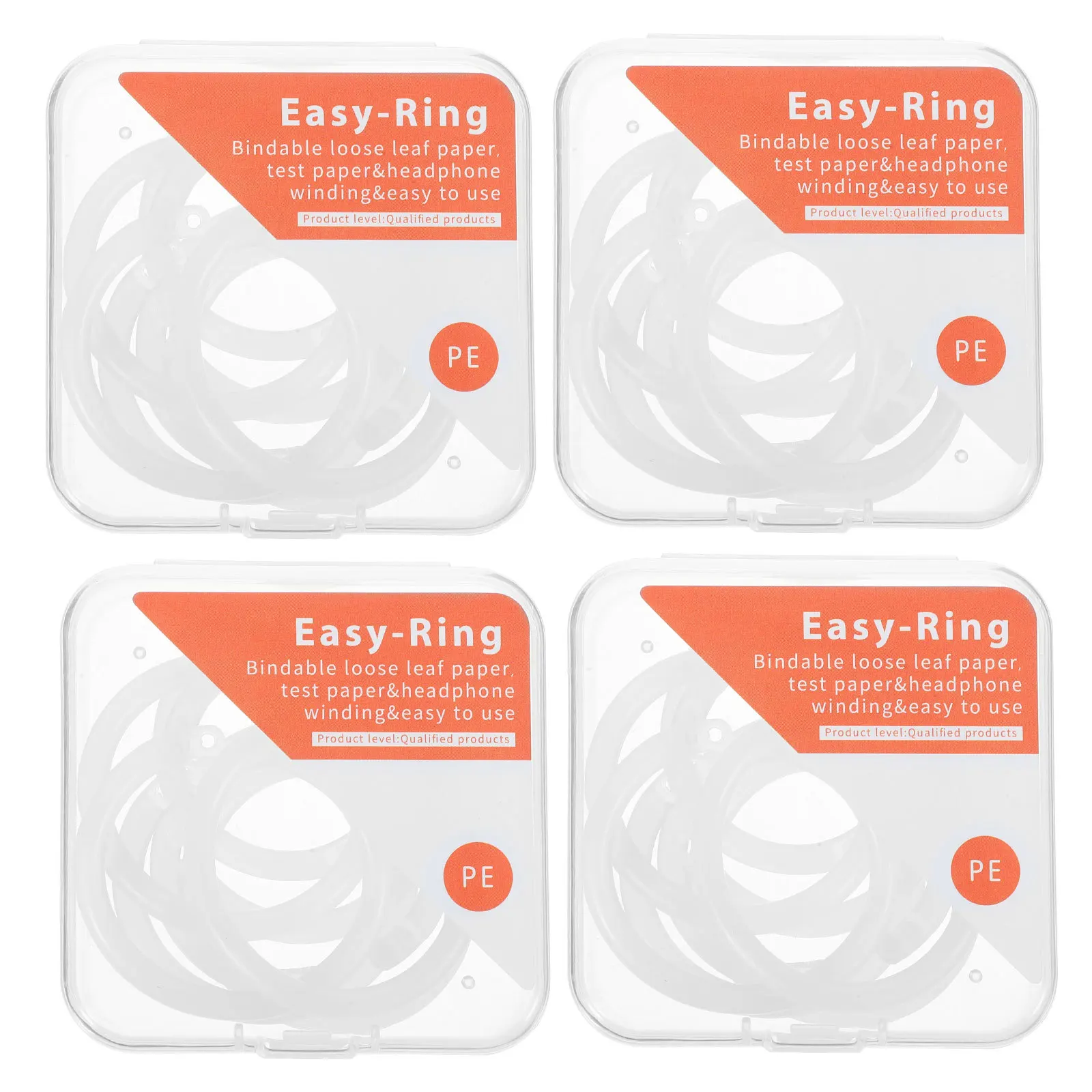 4 Boxen Binder Ringe Kunststoff Buch Ringe Lose Blatt Clips Ring Bindemittel für DIY Scrapbook Flash Karten Kalender Organizer