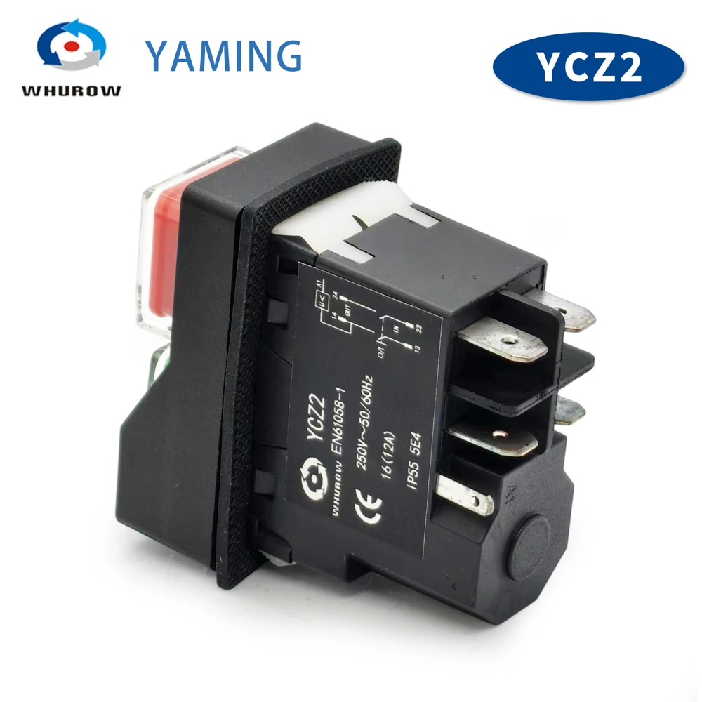 YCZ2 Электромагнитный переключатель 4/5 Pin 110 В/220 В Мгновенный (сброс) Вкл. Выкл. Красная/зеленая кнопка аварийной остановки Замена KJD17