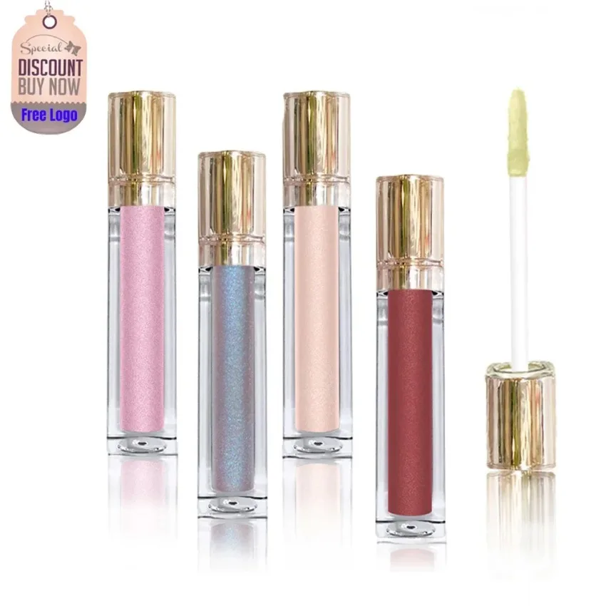 Hidratante Clear Lipgloss, Batom Líquido Nutritivo, Lábios Cosméticos, Maquiagem a Granel, Longa Duração, Hidratante, Claro, Personalizado, 12 Cores