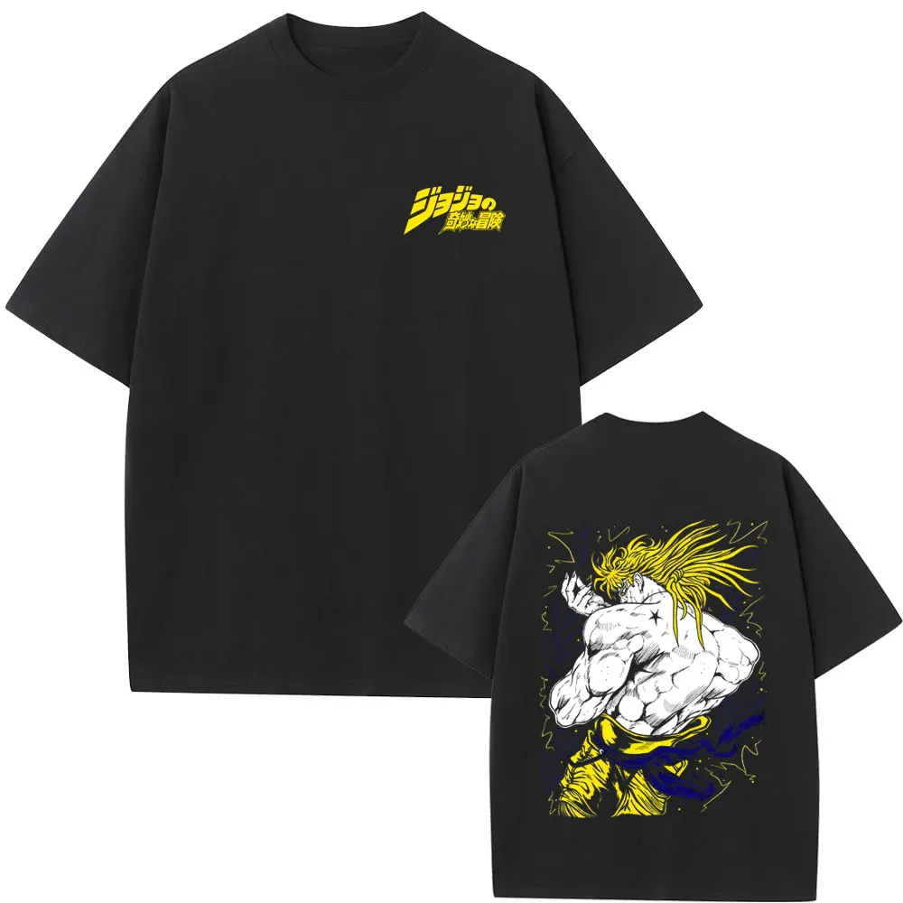 

Anime Jojo's Bizarre Adventure Dio Brando Graphic T-shirt Men Women Fashion Manga Oversized T Shirt Funny Japanese Streetwear