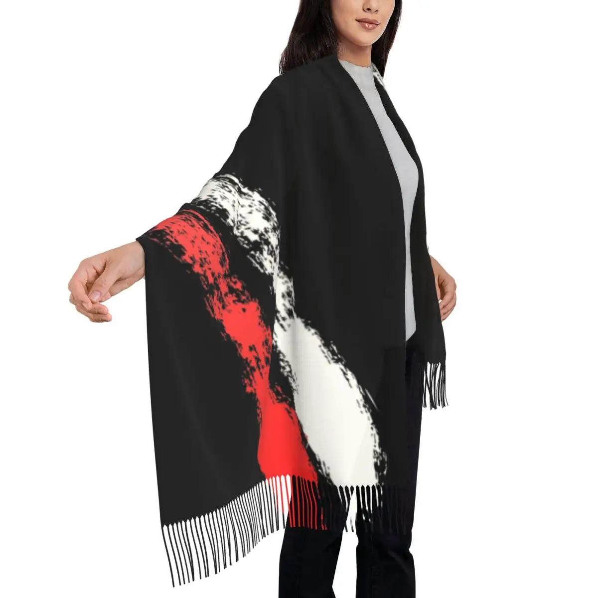 Custom Print Poland Polish Flag Scarf Women Men Winter Fall Warm Scarves Polska Shawl Wrap