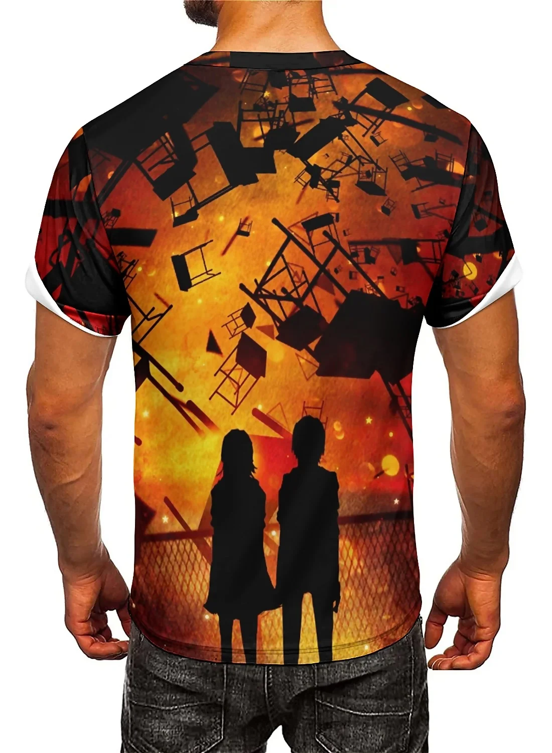 Latest Men's 3D Printed Short-sleeved T-shirts Are Made of Smooth Fabric, Suitable for Men and Women, and Have a Loose Fit