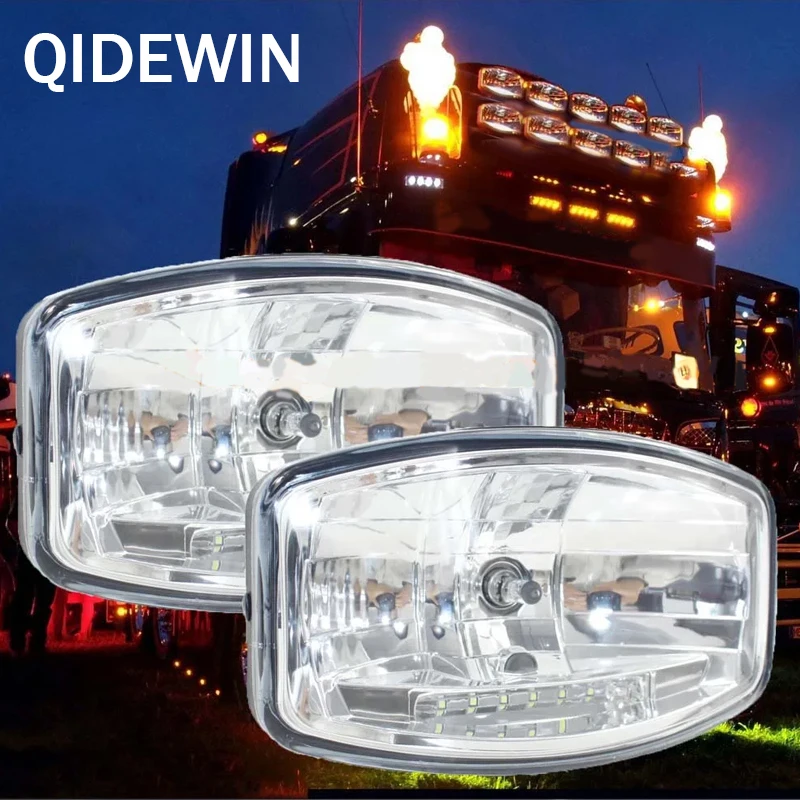 

12v24v Universal Heavy Truck Top Light Spot Light Work Fog Lamp For Volvo Fh Raylow Adaptable To Halogen Bulbs