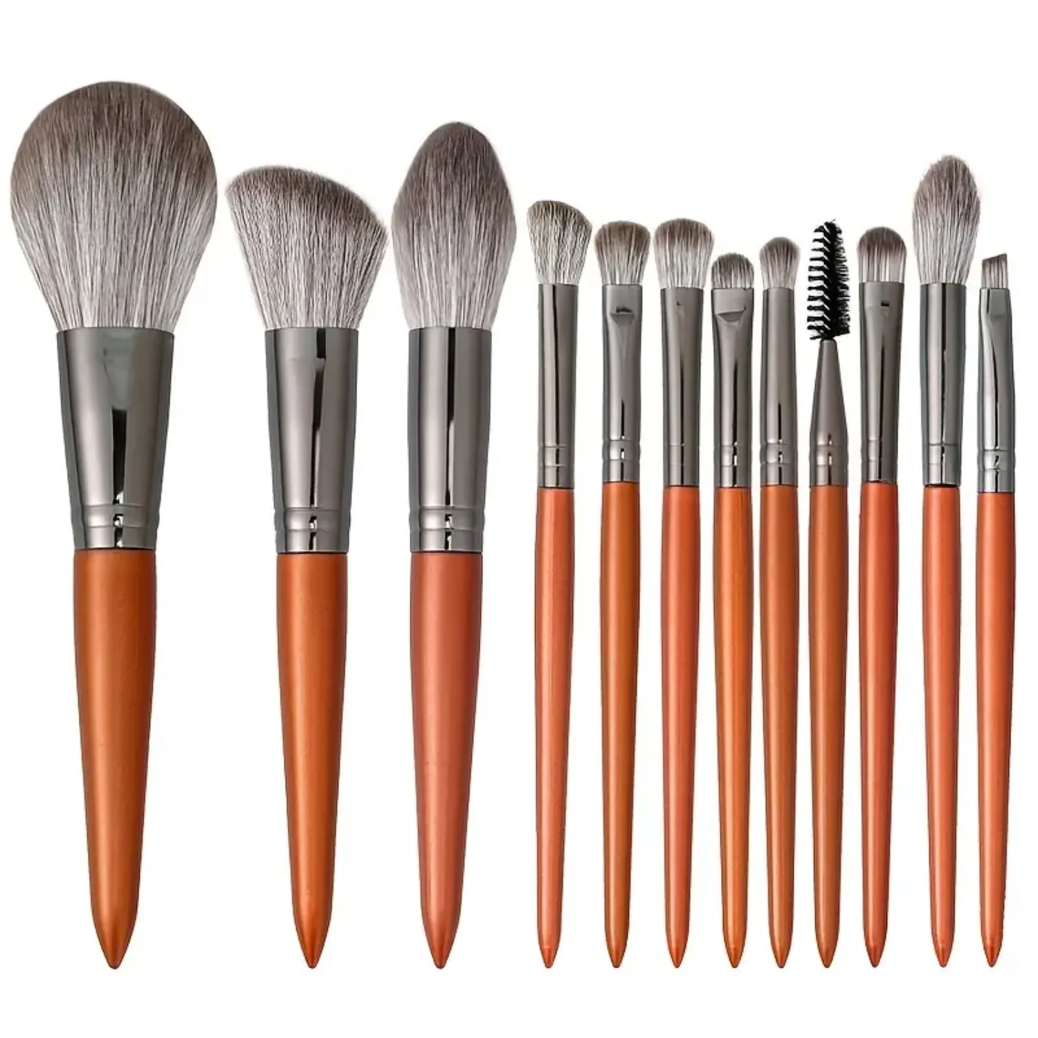12Pcs Professional Makeup Brushes Set for Flawless Look - Includes Concealers, Foundations, Blending, Eye Shadow, Blush - Comple