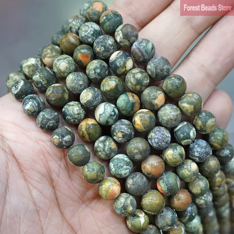 4 6 8 10 12 مللي متر ماتي القديمة كامبابا جاسبرز الجولة فضفاض الخرز الحجر الطبيعي سوار ذاتي الصنع إكسسوارات لصنع المجوهرات 15 "ستراند #2