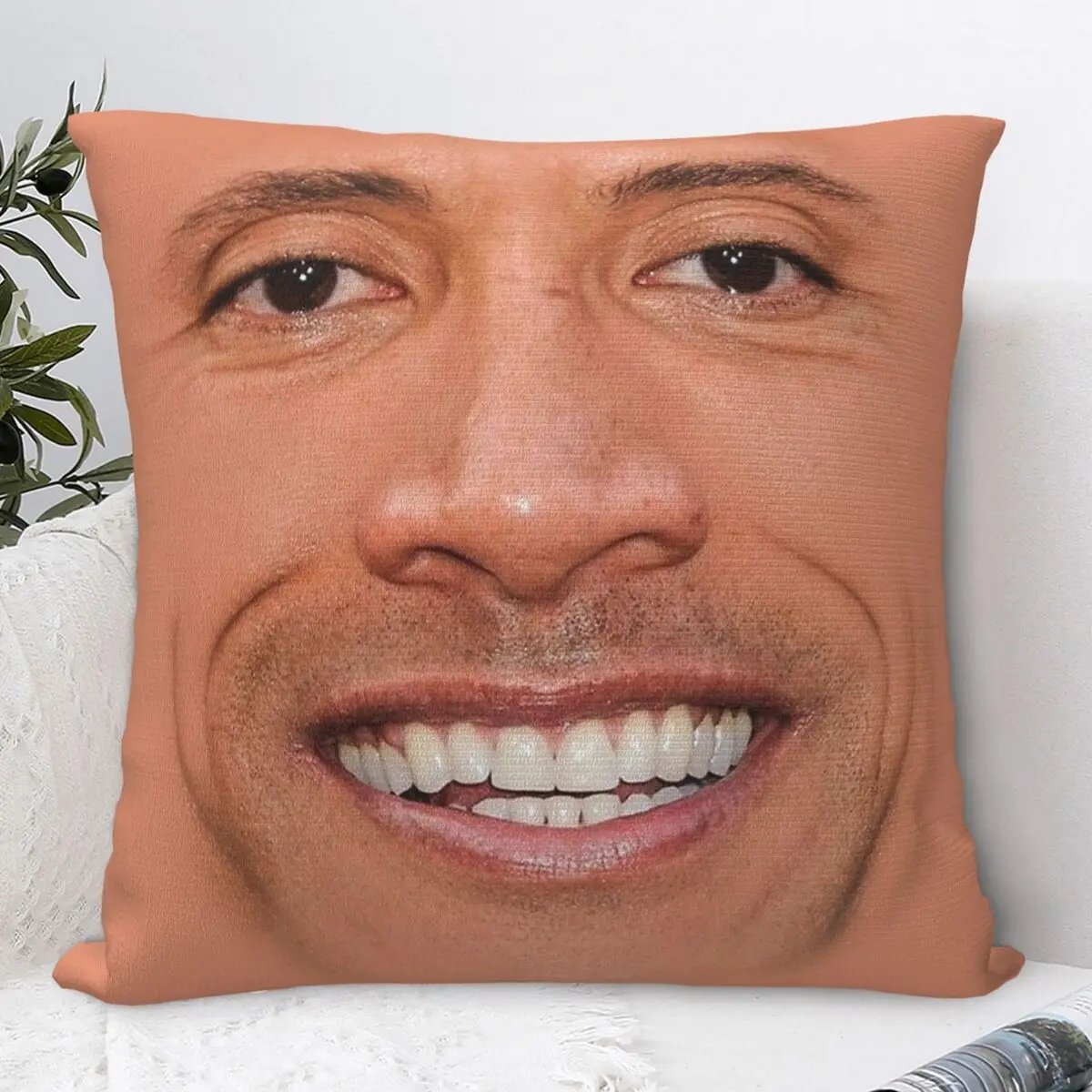 The Rock Dwayne Johnson Pillow Case Novelty Pillow Cover Square Pattern Cushion Cover Pillowcases For Wedding Party Home Decor
