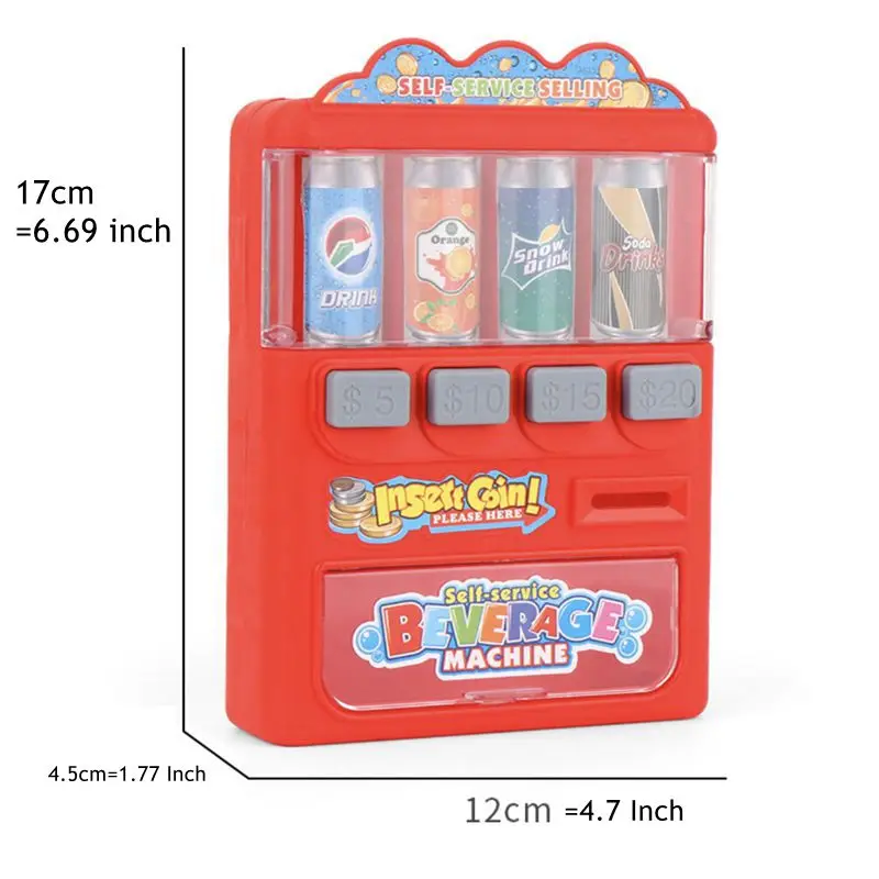 Hot Sale Simulation Beverage Vending Machine Miniature Dollhouse Accessories Fast Shipping Things Birthday Present DIY Play Toy
