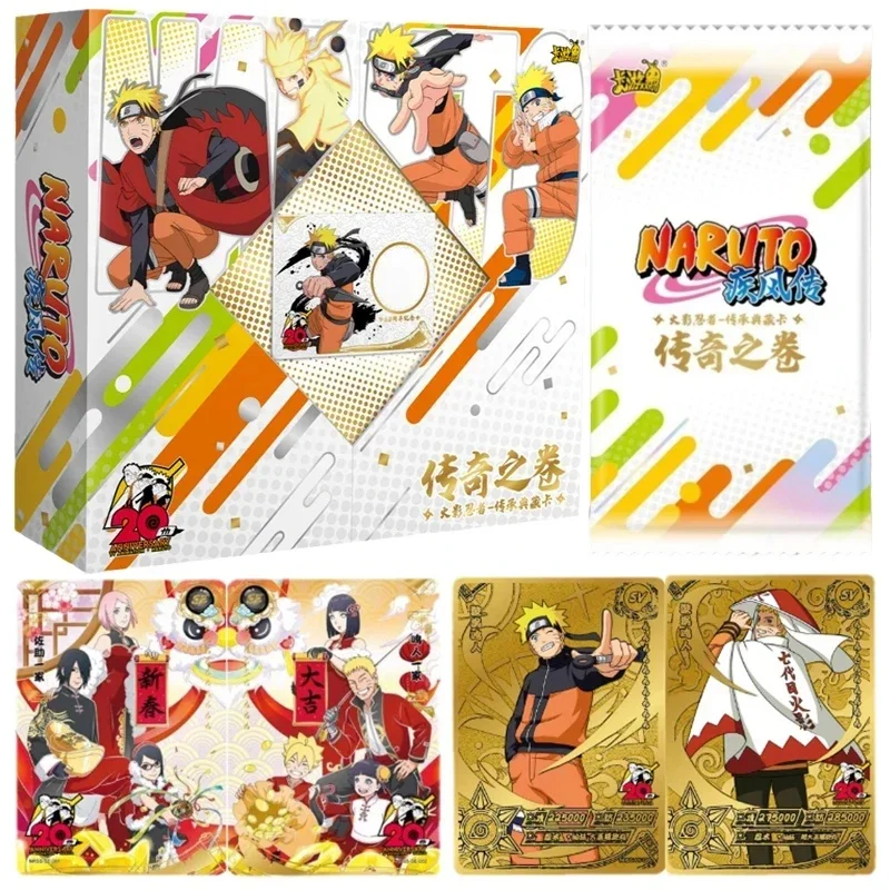 

KAYOU Naruto Cards New Year Gift Box Rare Uzumaki Naruto SE Card Limited SP Card SV Gold and Silver Collection Card Kid Gift