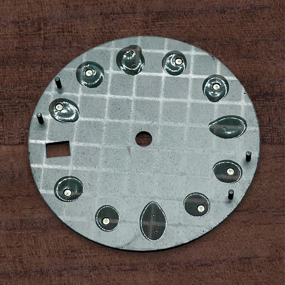 28.5 มม.S Logo Dial เหมาะสําหรับ NH35/NH36/4R/7S ญี่ปุ่นอัตโนมัตินาฬิกาสีเขียวส่องสว่างการปรับเปลี่ยนอุปกรณ์เสริม