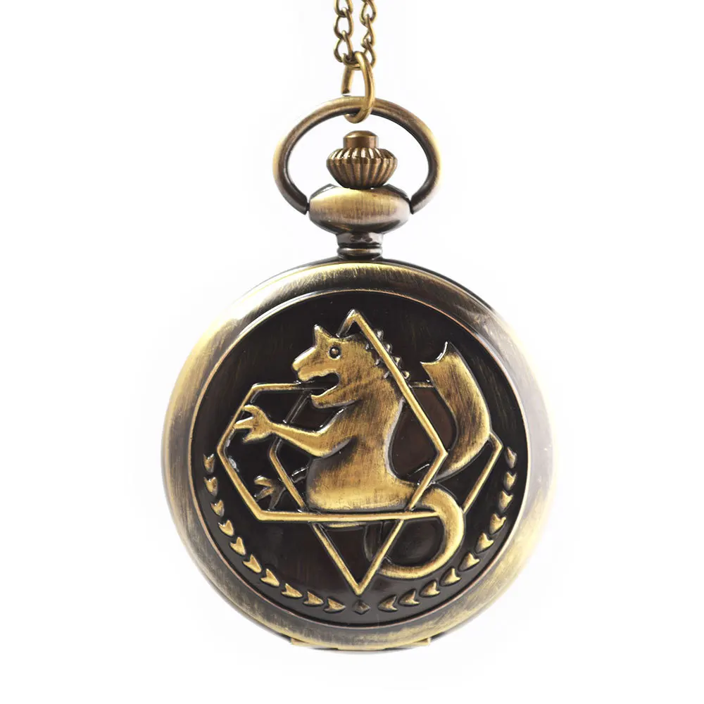 Retro Pocket Watch with Cartoon Anime, 10 PCs/Lot