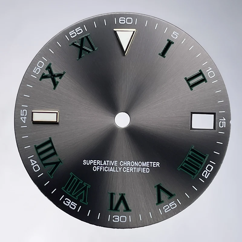 NH35 الطلب S شعار 28.5 مللي متر Sunray 62MAS Prospex روما مؤشر استبدال أجزاء وزارة الدفاع الأخضر مضيئة مناسبة ل NH35N/H36 ساعة الطلب