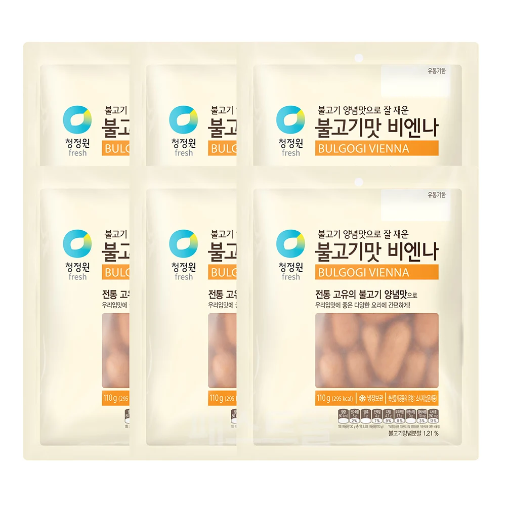 청정원 불고기맛 비엔나 110g 6개