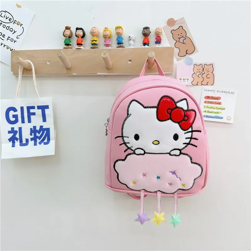 Sanrio Hello Kitty Backpack Cartoon Kuromi My Melody Cinnamonroll Backpacks Kawaii Schoolbag Kids Shoulders Bag for Baby Girls